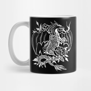 Dragon & Flowers Gothic Romantic Medieval Mug